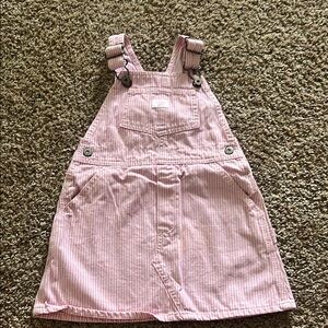 Oshkosh B’Gosh Pink Striped Kids Overall Dress
